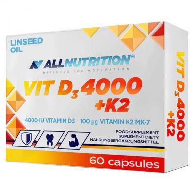 Витамины All Nutrition VIT D3 4000 plus K2 60 капсул