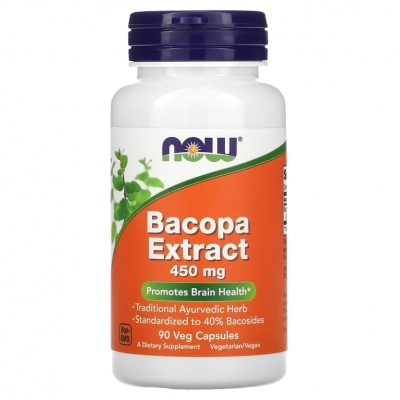 Экстракт NOW Bacopa Extract 450 мг 90 капсул