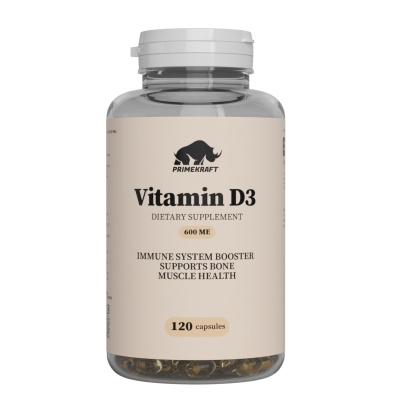 Витамины Prime Kraft Vitamin D3 600 120 капсул